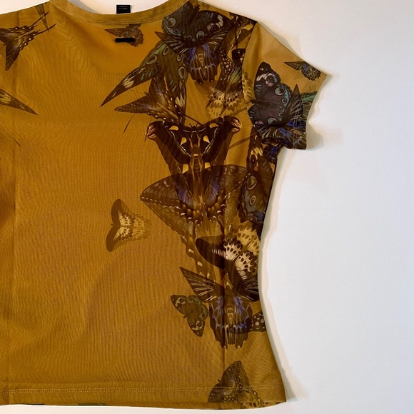 ALL SAINTS, Dianah Mesh Butterfly top, gorgeous golden color, size 6 no flaws - Picture 2 of 10